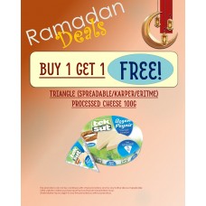 TRIANGLE (SPREADABLE/KARPER/ERITME) PROCESSED CHEESE 100G TEKSUT (TURKISH) BUY 1 GET 1 FREE